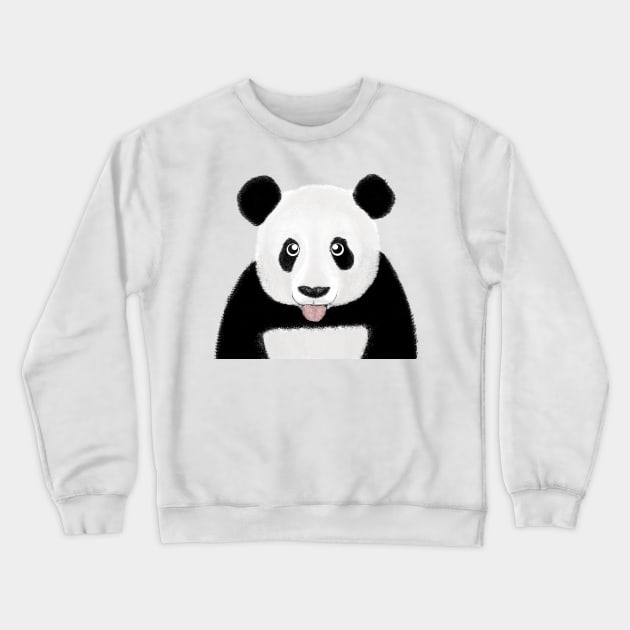 Cute Panda Crewneck Sweatshirt by Barruf
